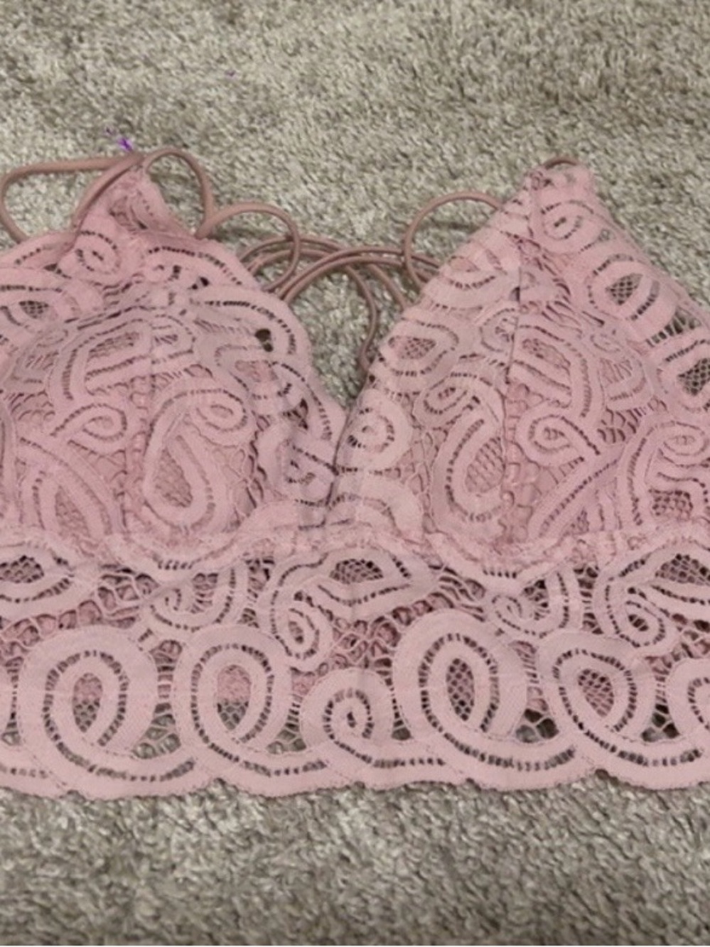 Lace Bralette in Dusty Pink
